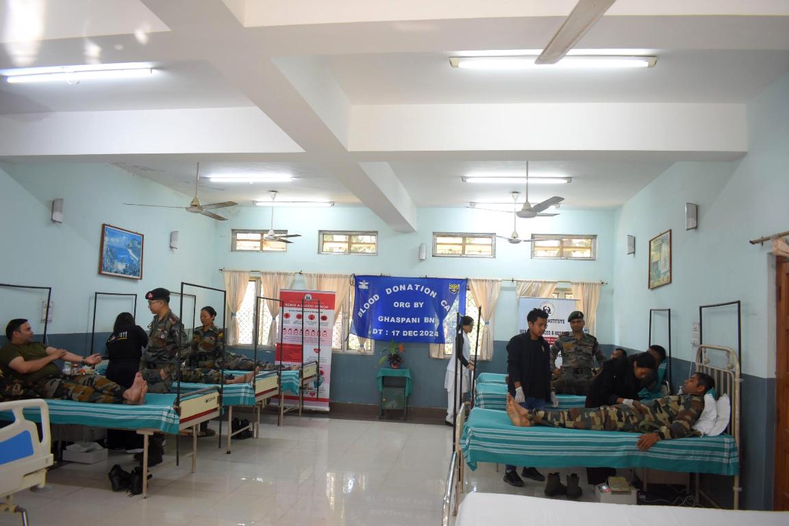 Assam Rifles holds blood donation camp in Medziphema