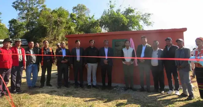 Wangpang Konyak Inaugurates Awaho Reservoir Tank at Tammong