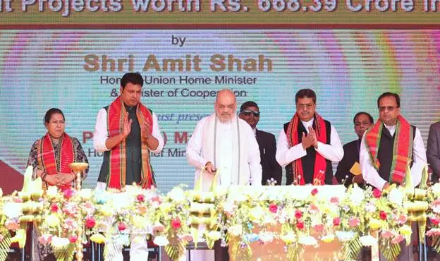 Home Minister Inaugurates Tripura Projects Worth Rs 668 CR