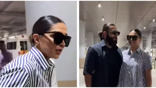 Deepika Padukone Poses for the Paparazzi as She Holds Ranveer Singh’s Hand at the Mumbai Airport. Watch